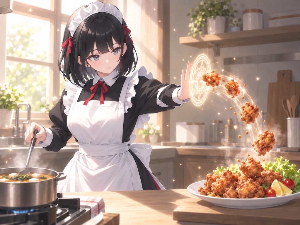 からあげを　手から出せると　いいのにな　とん