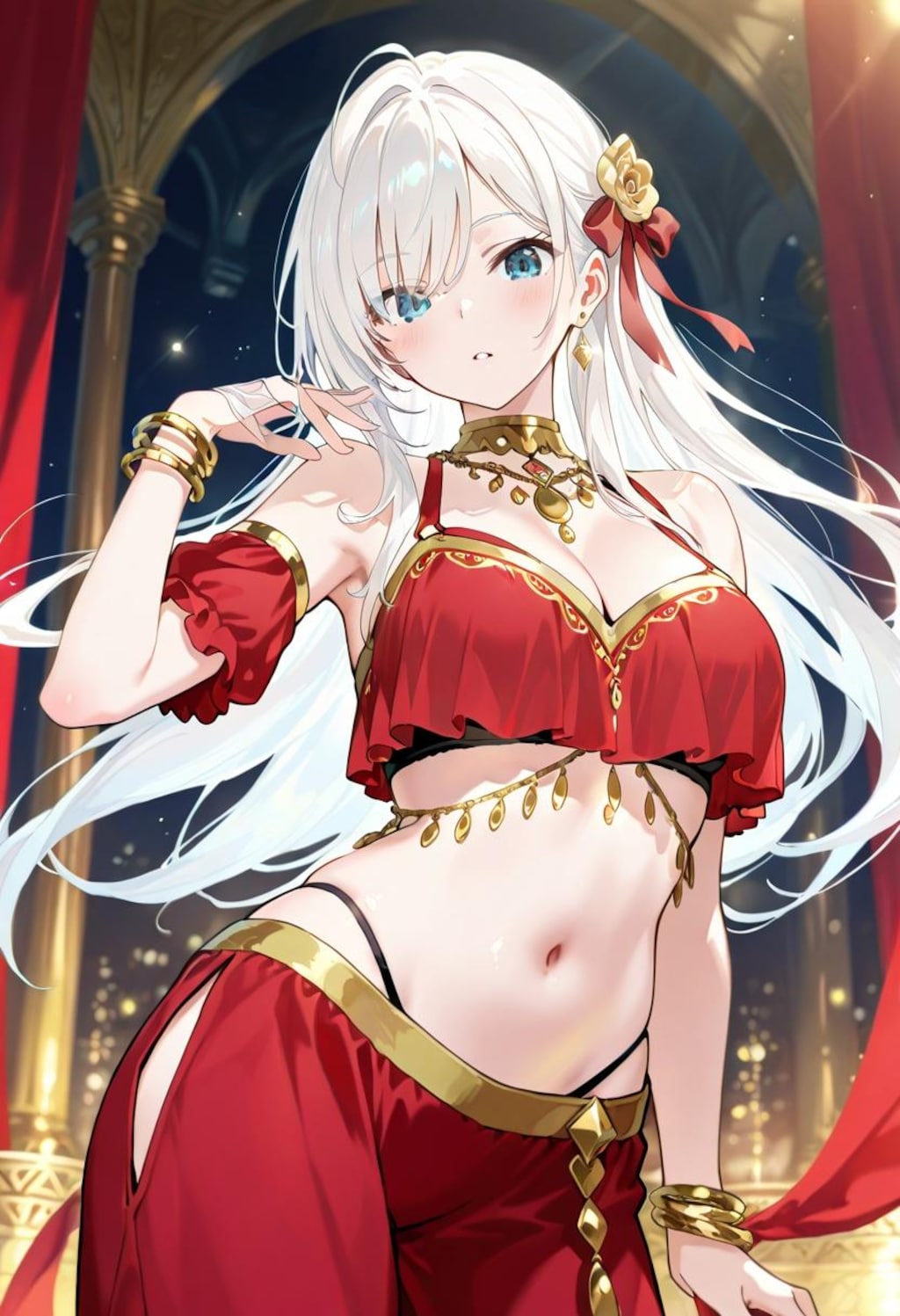 白髪青眼のダンサー