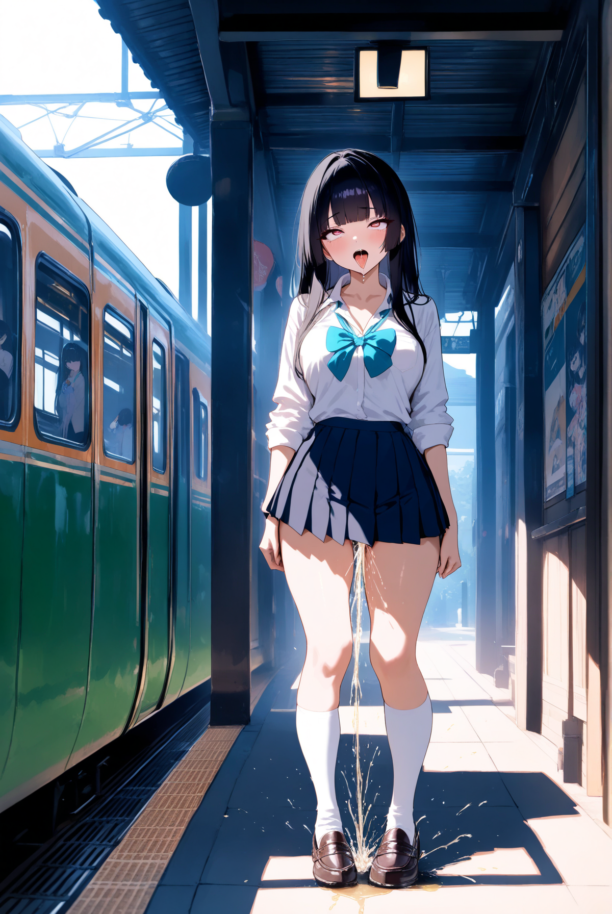 我慢できずにおしっこ