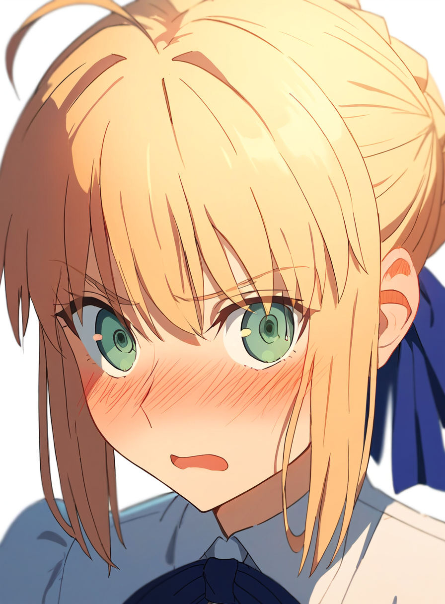 照れるセイバー