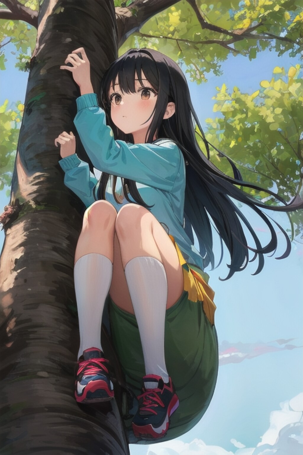 さくらちゃんも木に登る(^^;;