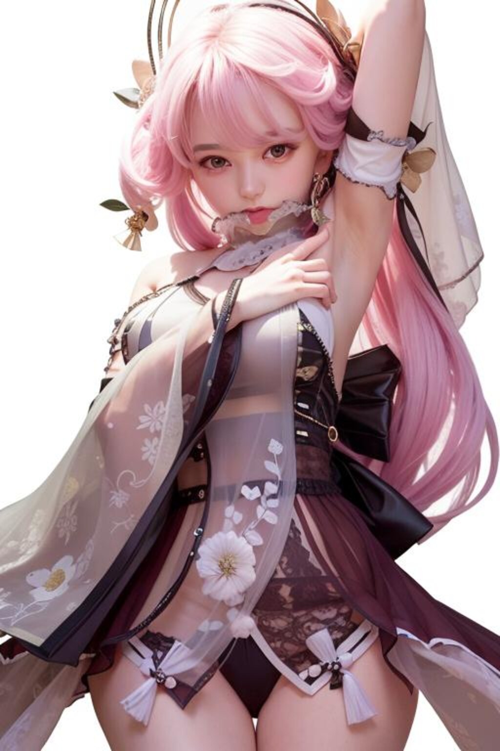 美腋を見せつけまくる八重神子コスプレイヤーちゃん💕