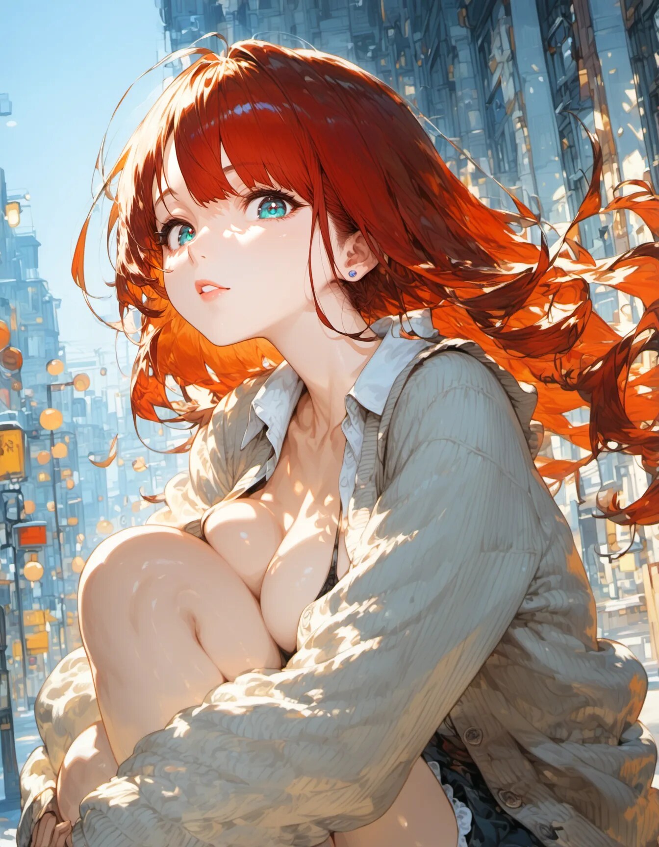 Scarlet Wind Through the City | の人気AIイラスト・グラビア