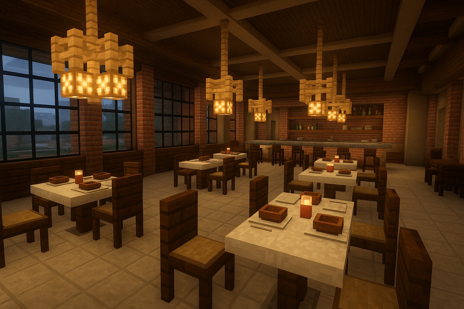 マイクラーなレストラン | の人気AIイラスト・グラビア