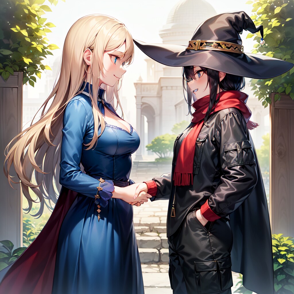 ちちぷいちゃんに挨拶する魔女