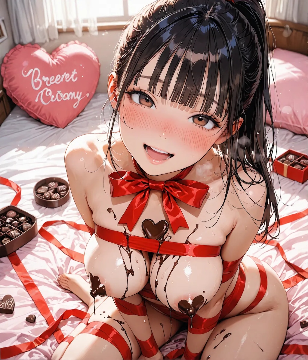 後輩ロリ巨乳JKちゃんの本命チョコ😍