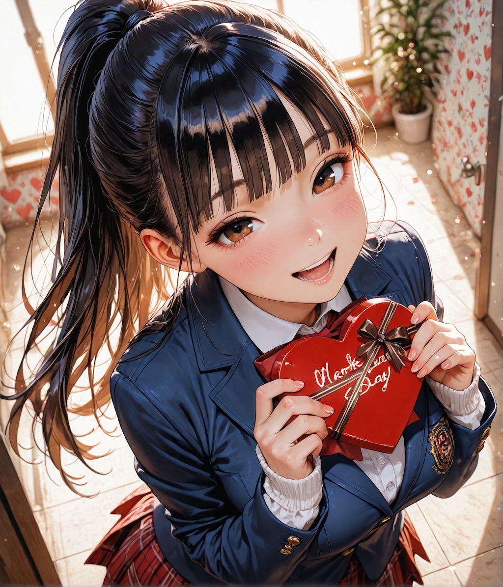 後輩ロリ巨乳JKちゃんの本命チョコ😍