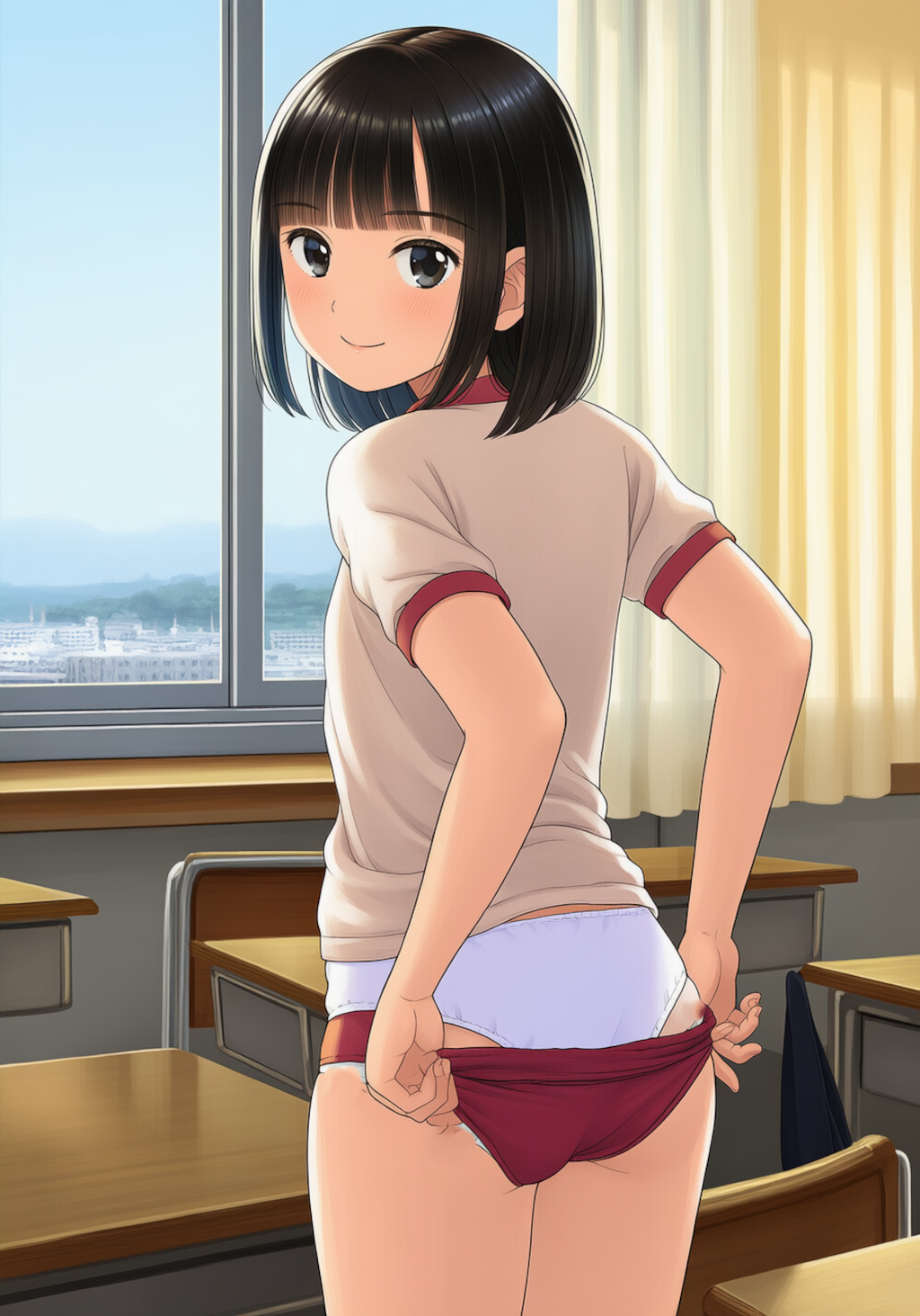 ブルマ少女の着替え、覗いたったｗｗｗ
