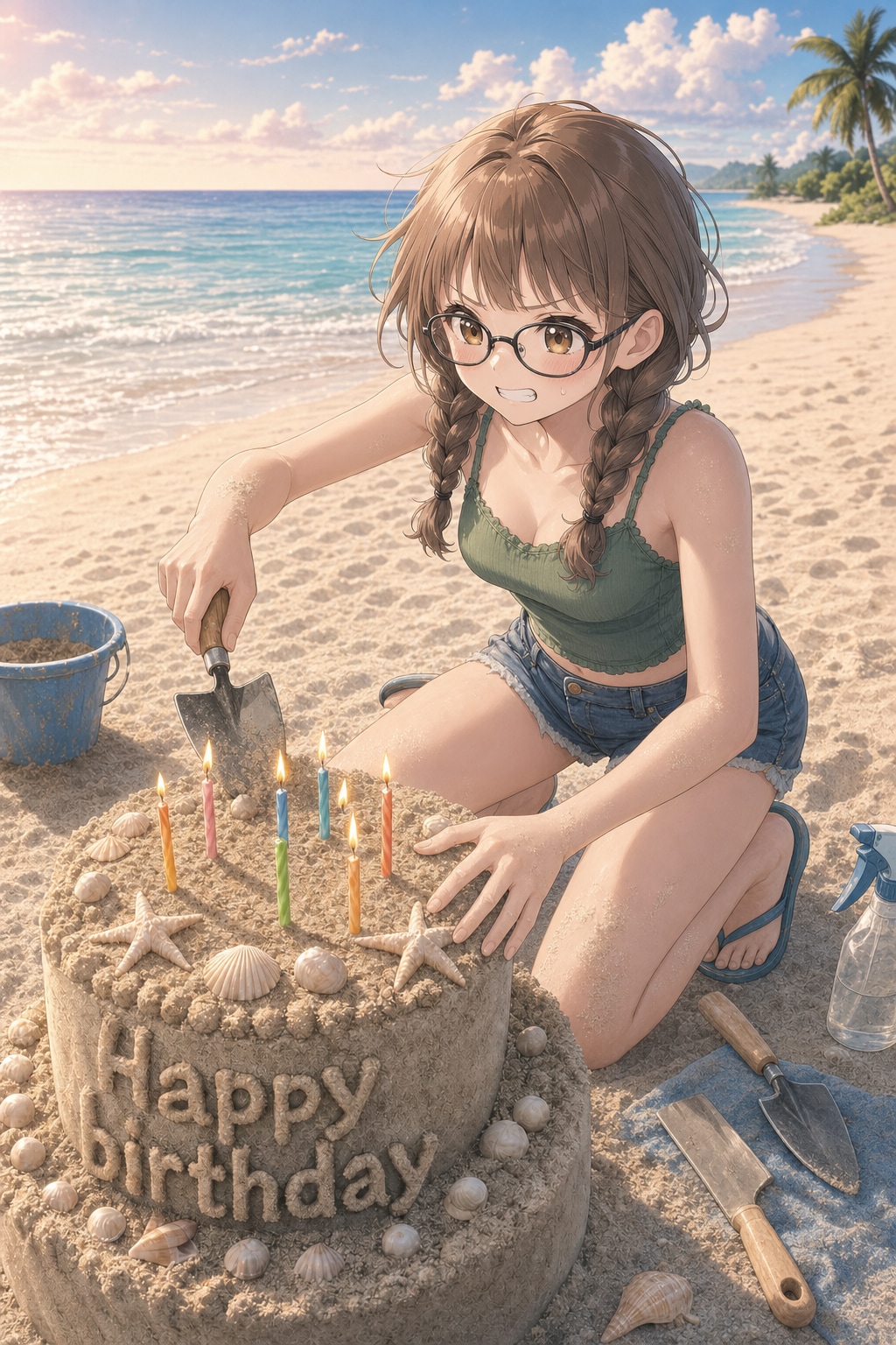 よし、もうすぐ出来上がるぞ！～making of 委員長ちゃんバースデー～ | の人気AIイラスト・グラビア