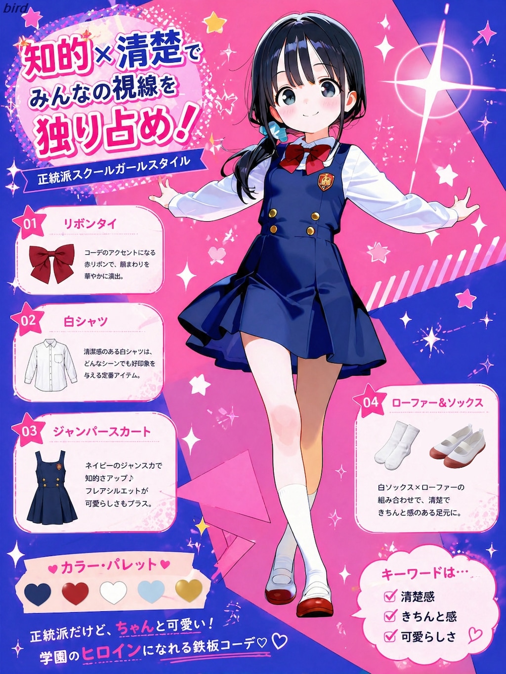 ファッション誌のあずさちゃん（ジャンパースカート）