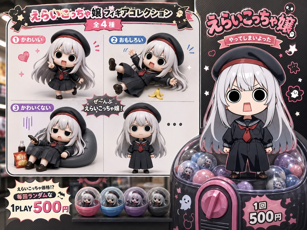 ガチャガチャカプセルトイえらいこっちゃ嬢