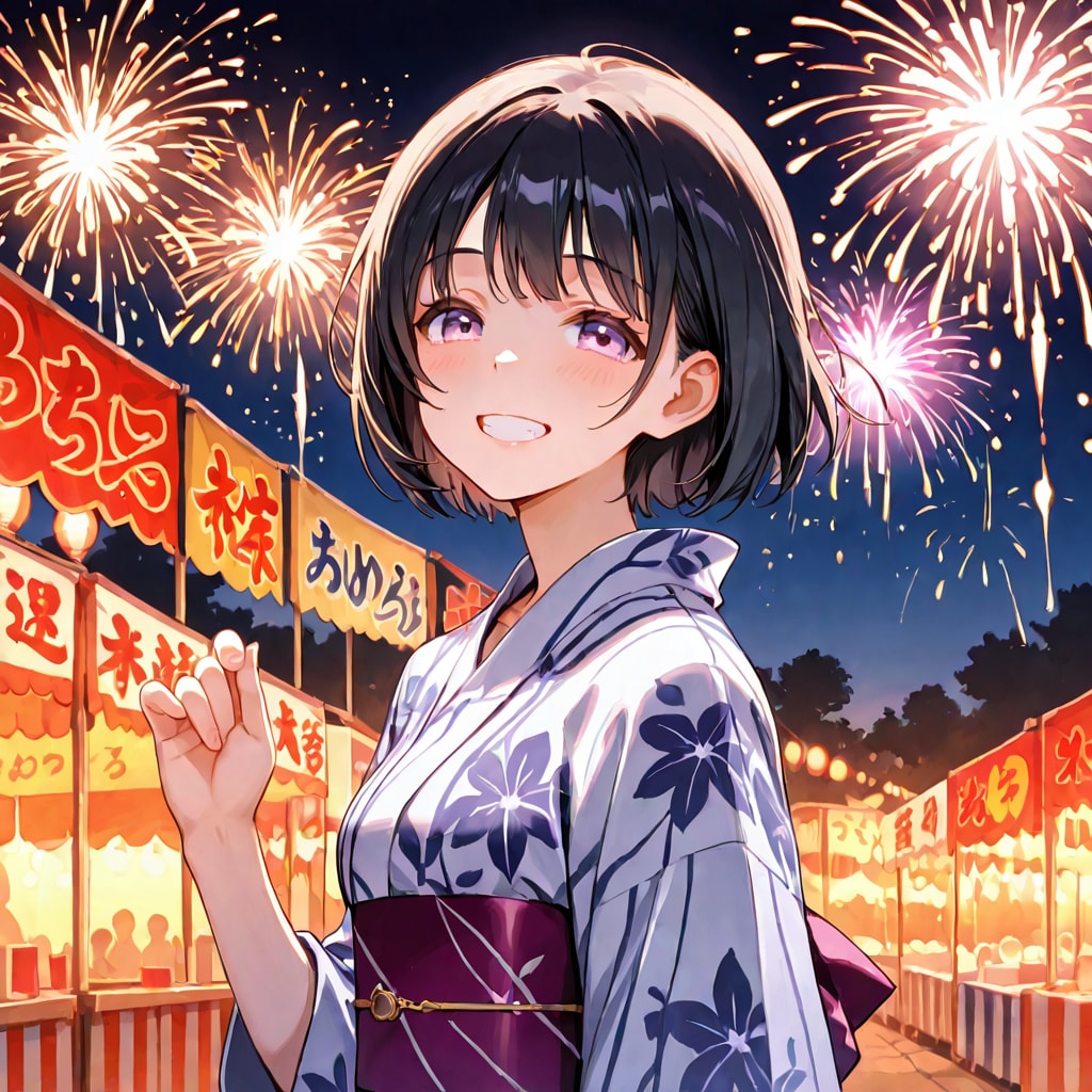 夏祭りと花火