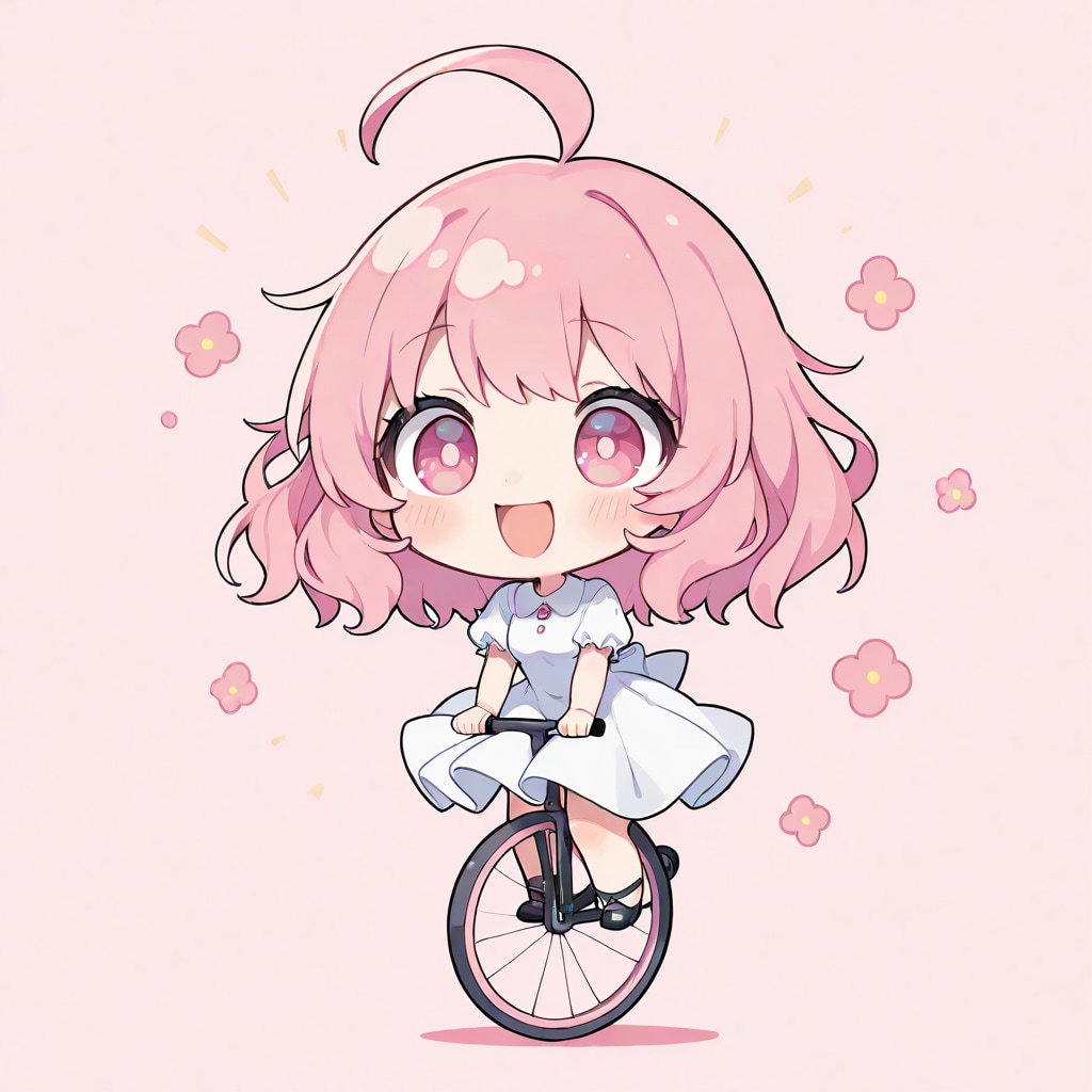 こはるちゃんと一輪車