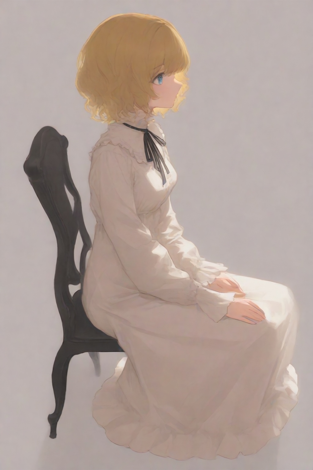 椅子に座る女性3