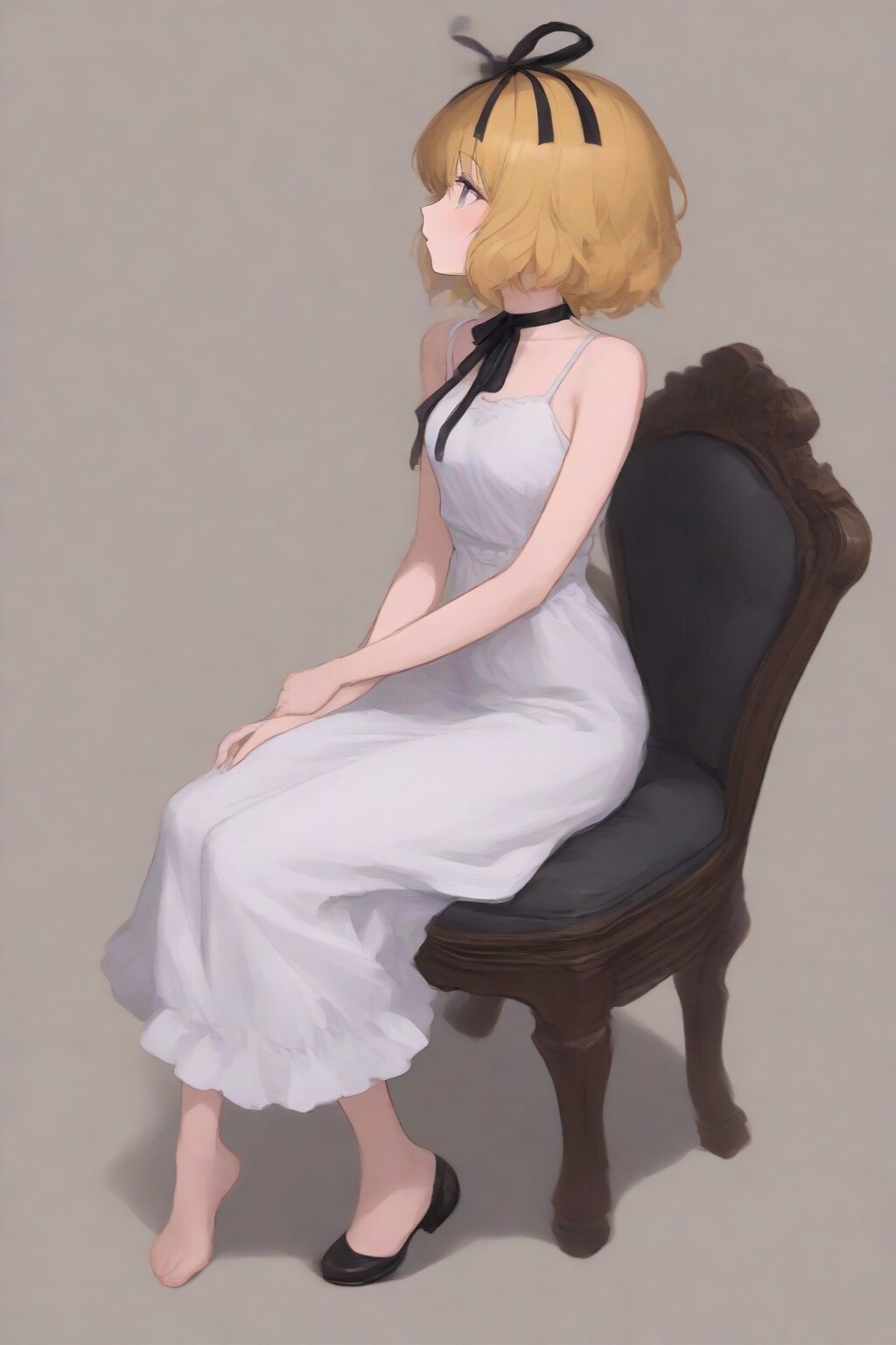 椅子に座る女性3