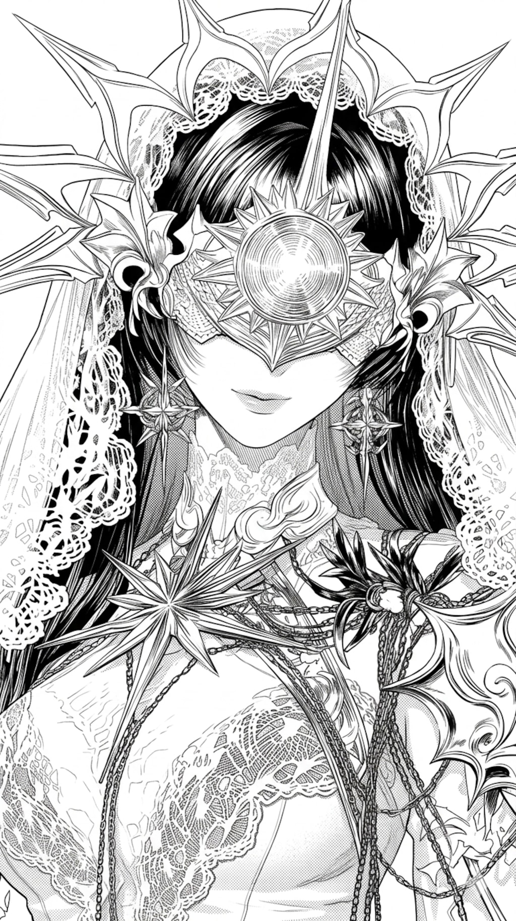 女神 線画ver