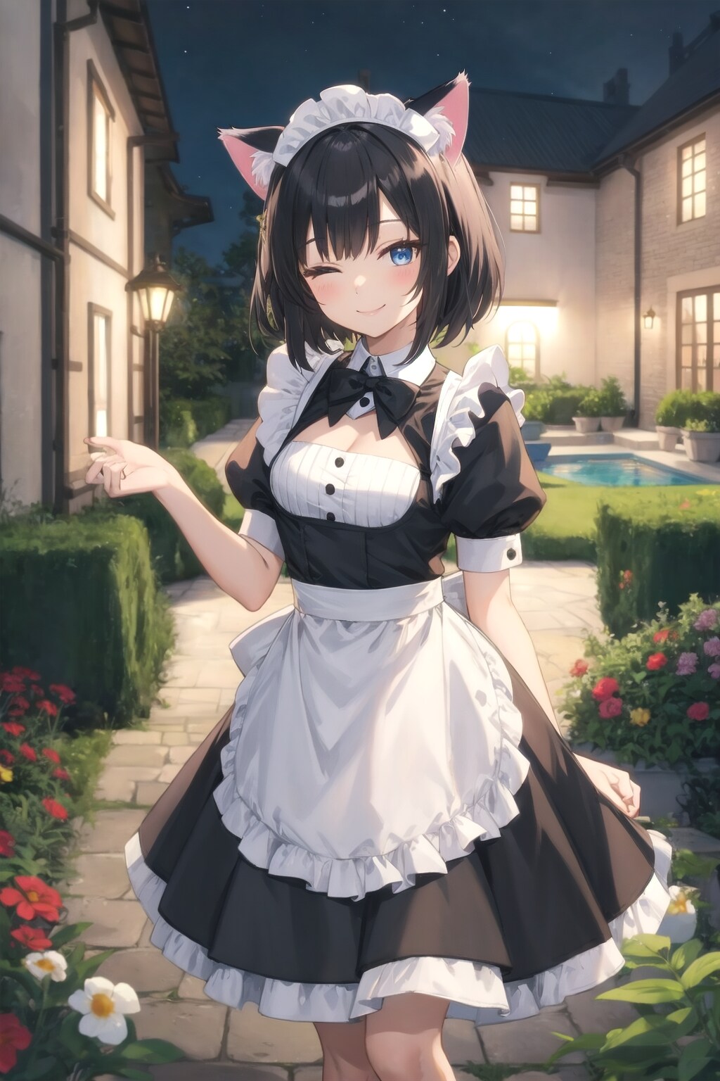 ネコ耳メイド | の人気AIイラスト・グラビア