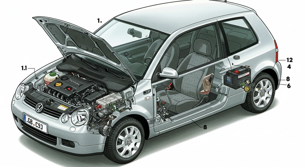 フォルクスワーゲンルポ　透視画面