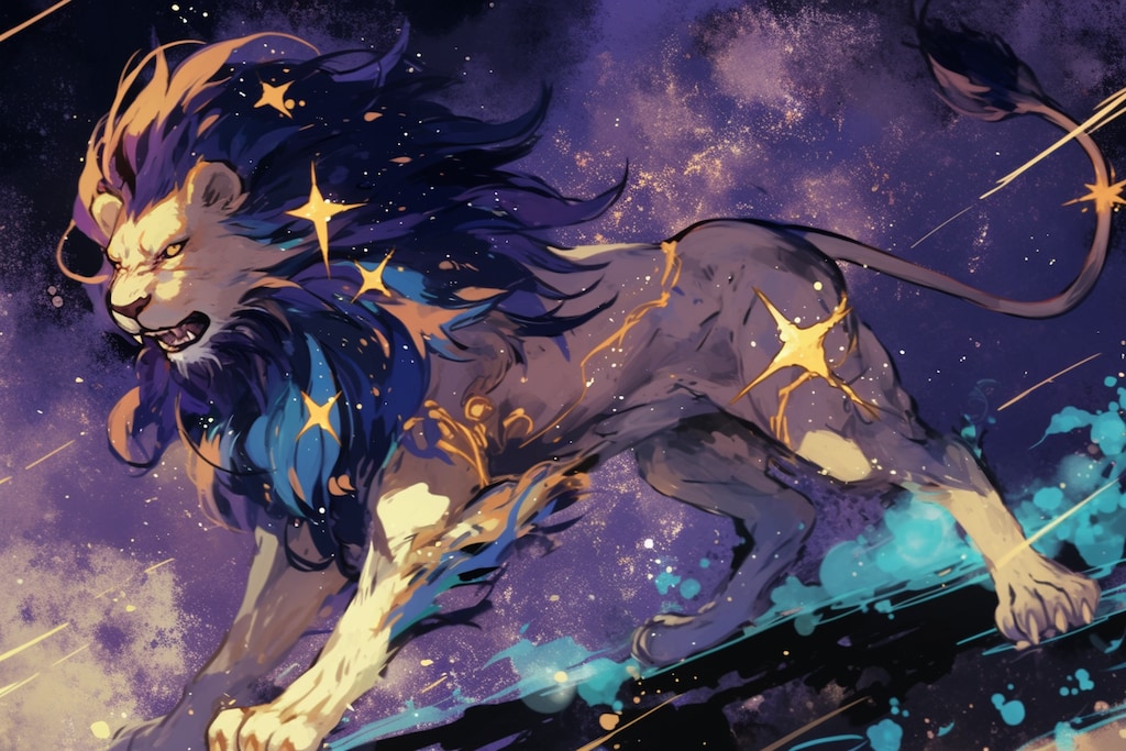 夜空を駆ける獅子