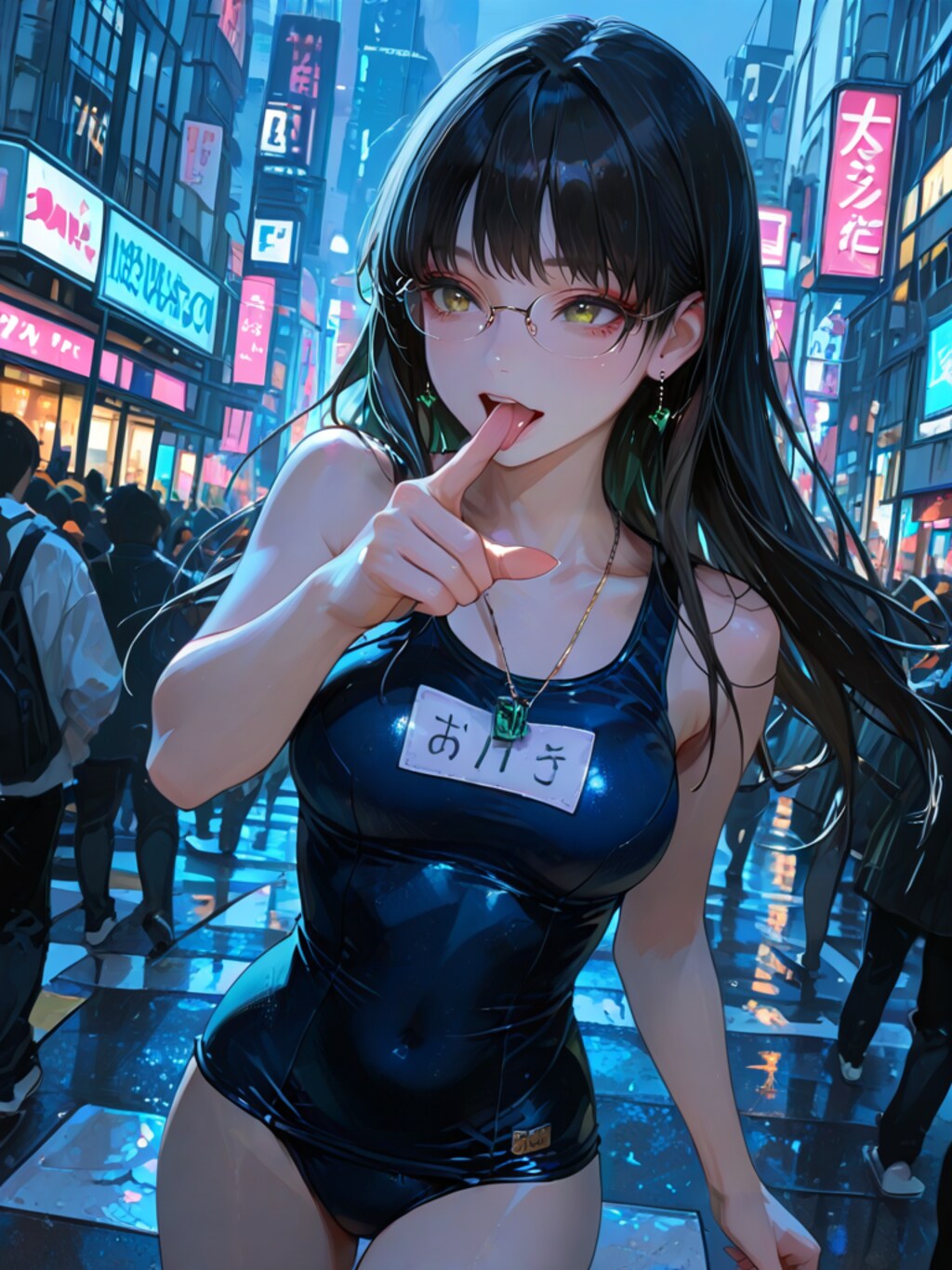 露出狂女、渋谷をいく