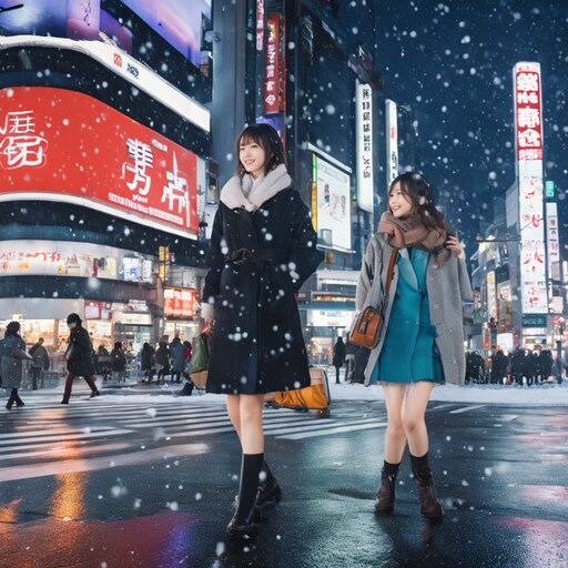 雪の渋谷