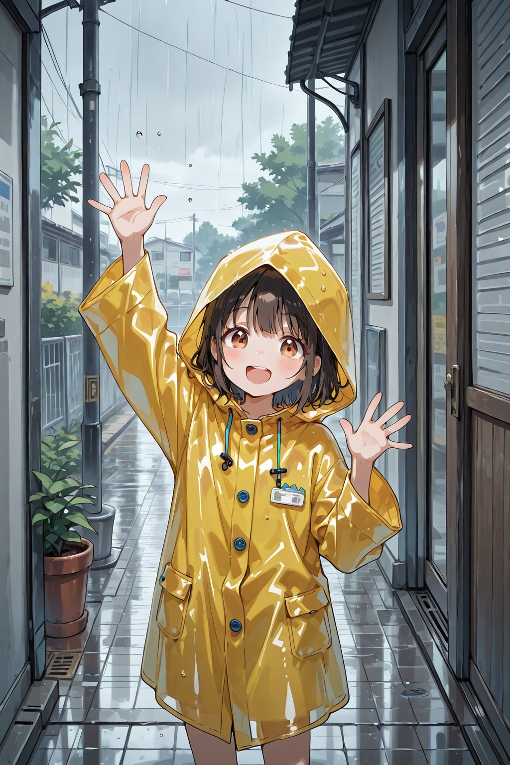 雨でも元気！