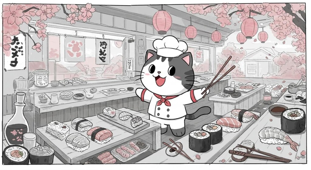 ニャウ寿司『HappyNyaSushi』【ニャンノ世界】