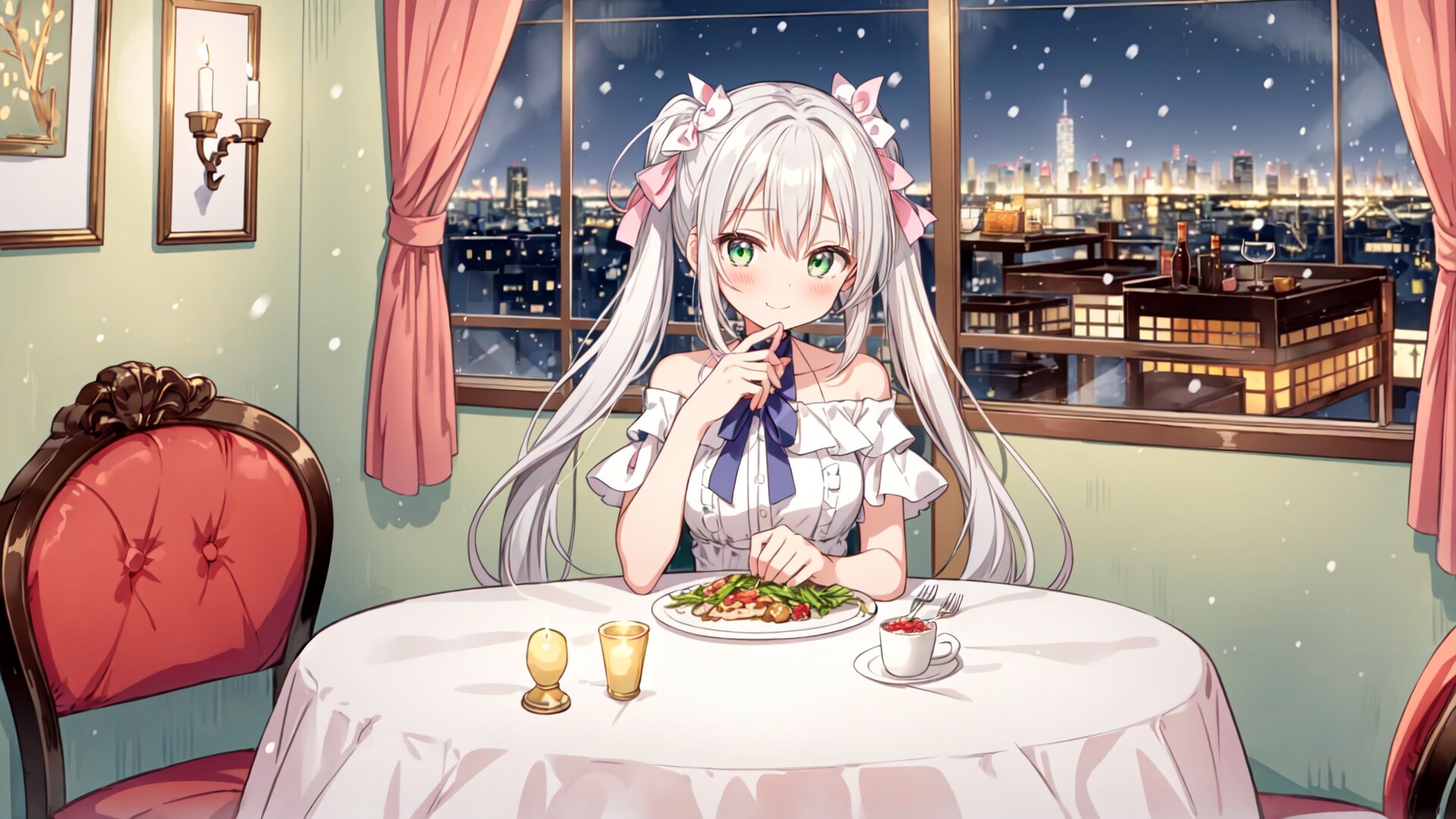 優雅な食事？ | の人気AIイラスト・グラビア