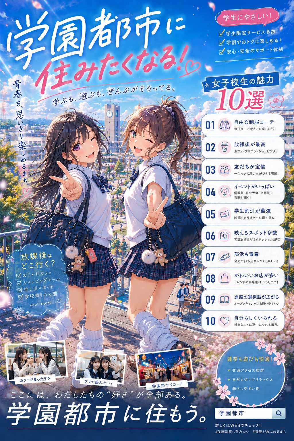 学園都市に住みたくなる！ | の人気AIイラスト・グラビア
