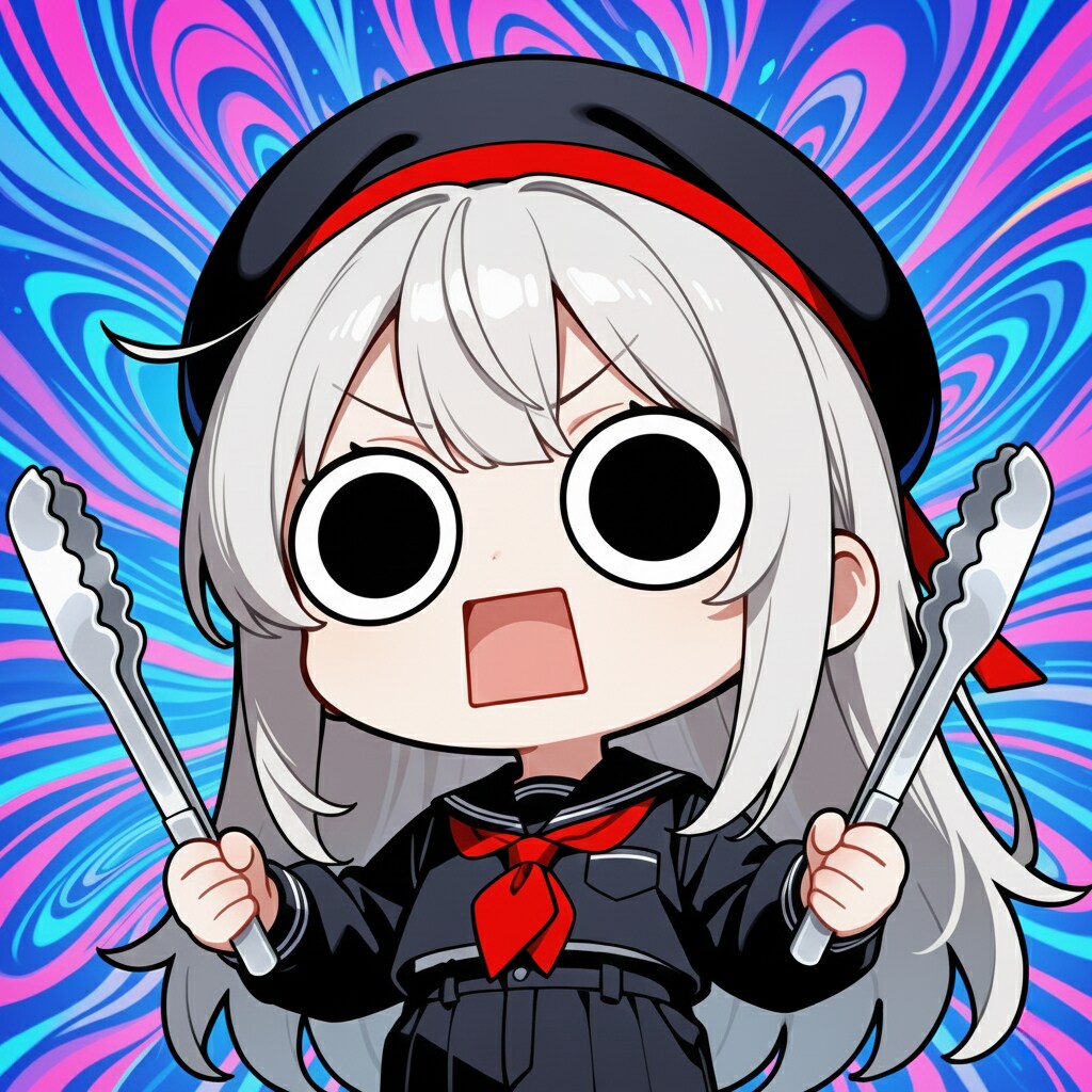 えらいこっちゃ嬢とトング