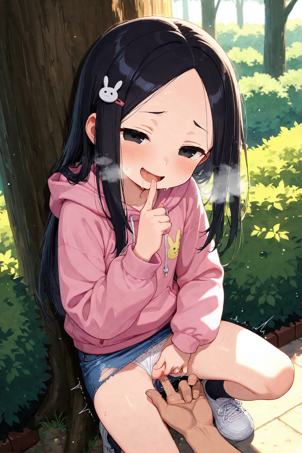 繁みで遊ぶけどバレそうだね