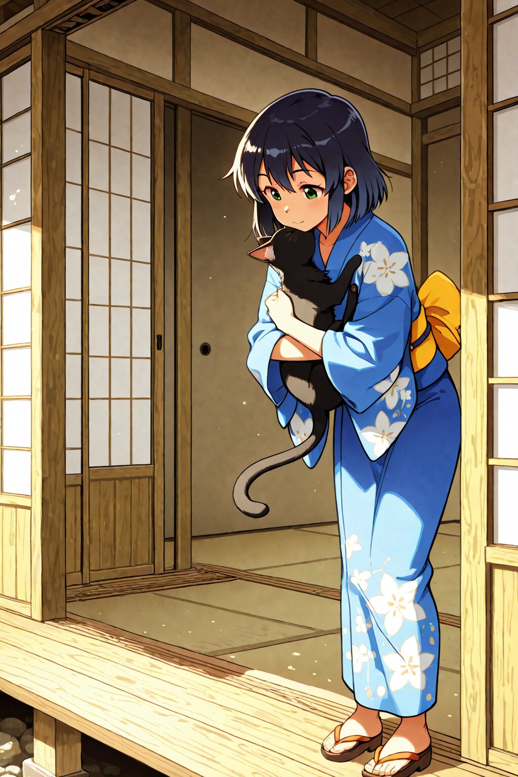 猫と縁側で | の人気AIイラスト・グラビア