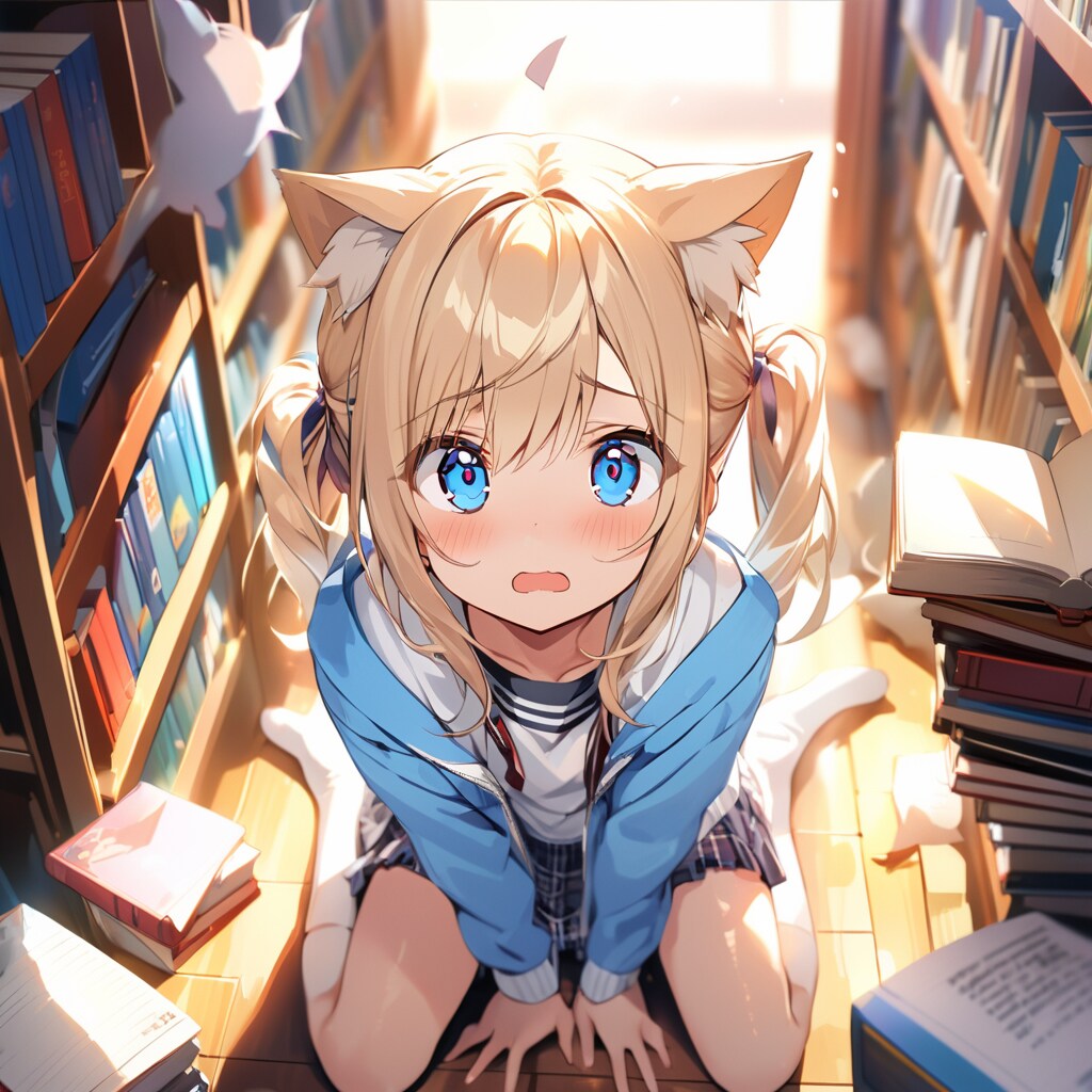 まや「事故とはいえ、本棚から本を落としたのはこるり、お前だ。本棚の本を直せ」こるり「ふえ、手伝ってえええ」