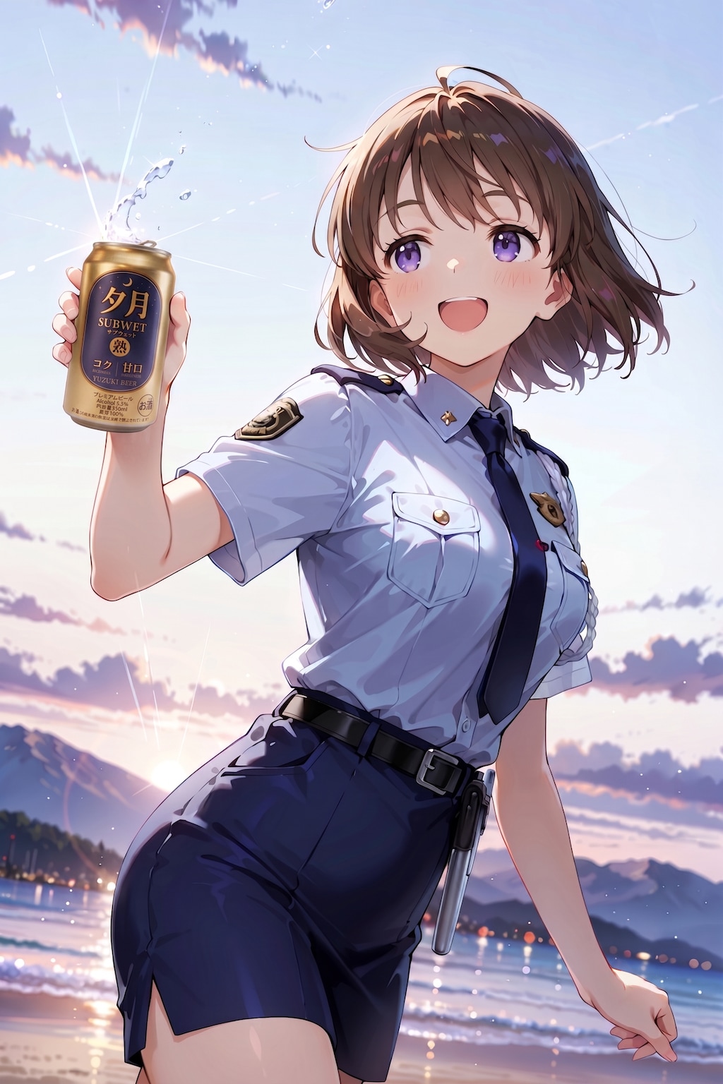 ジト目婦警さんとビール ～乾さつきのドライな日常～ Z730