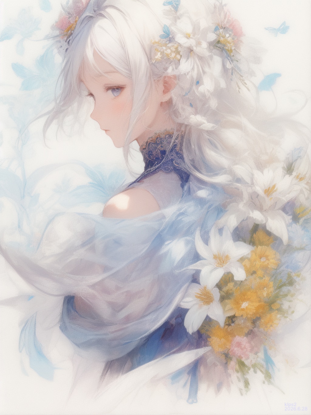 一年前、2年前の6月のイラスト