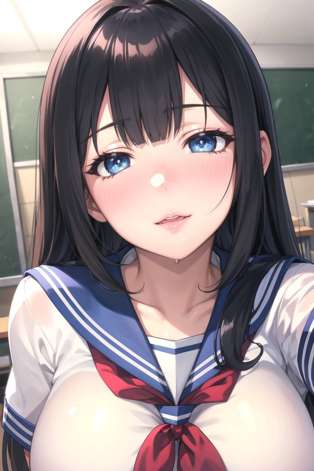 ほっぺにご飯つぶついてるよ♡