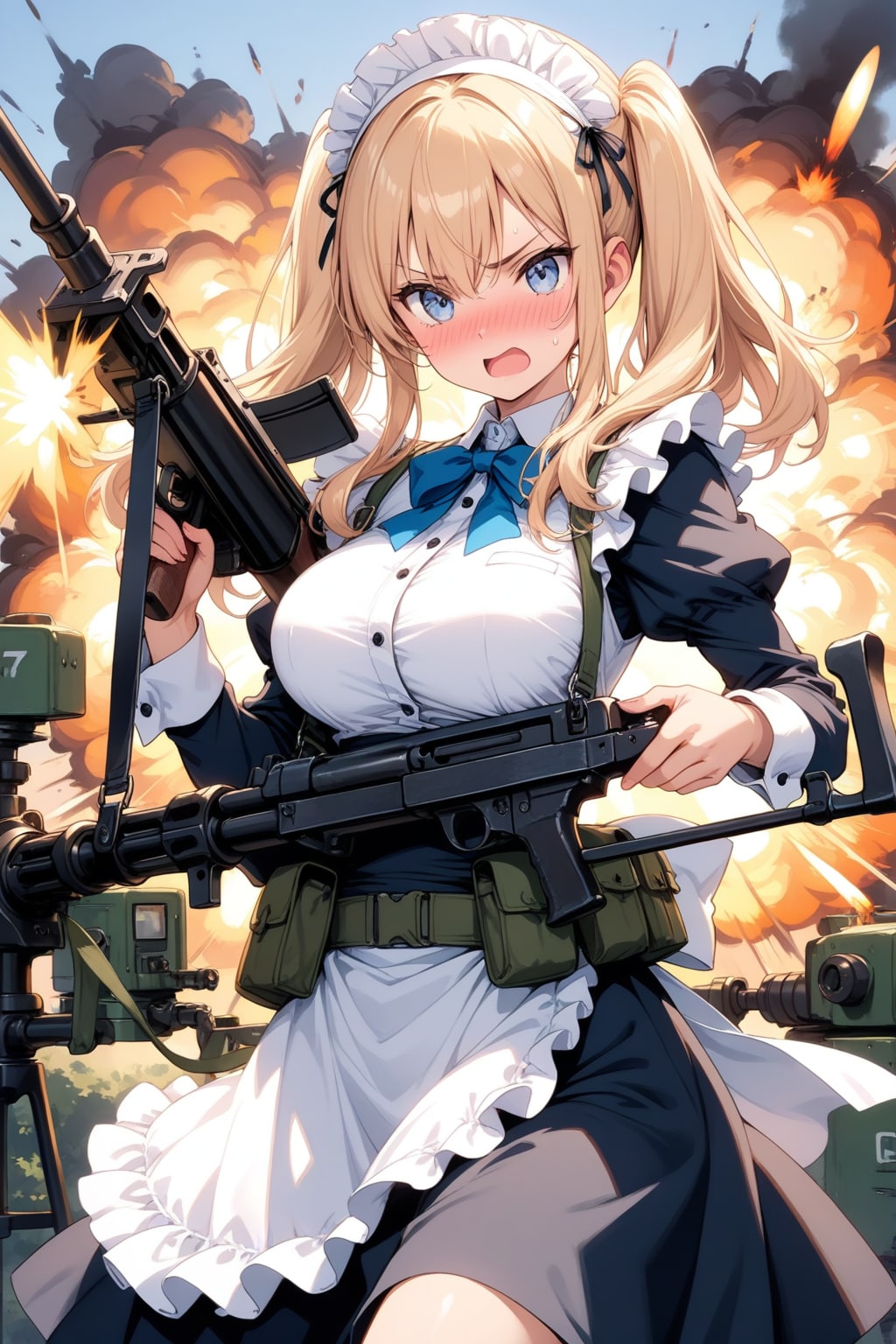 メイド服と機関銃