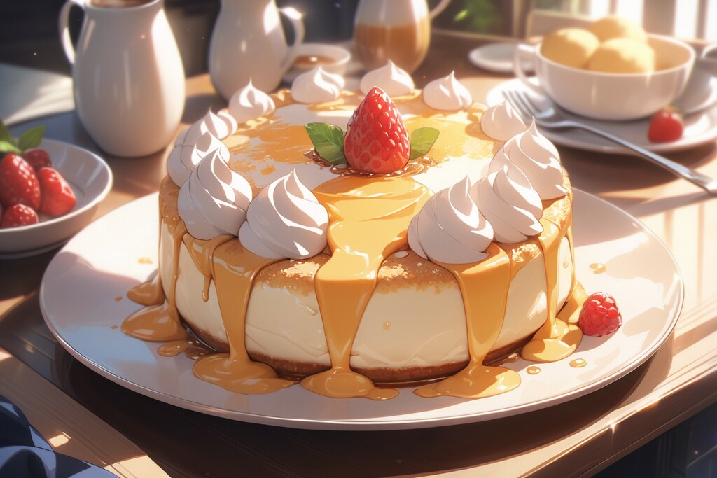 ホットケーキ風スフレチーズケーキ