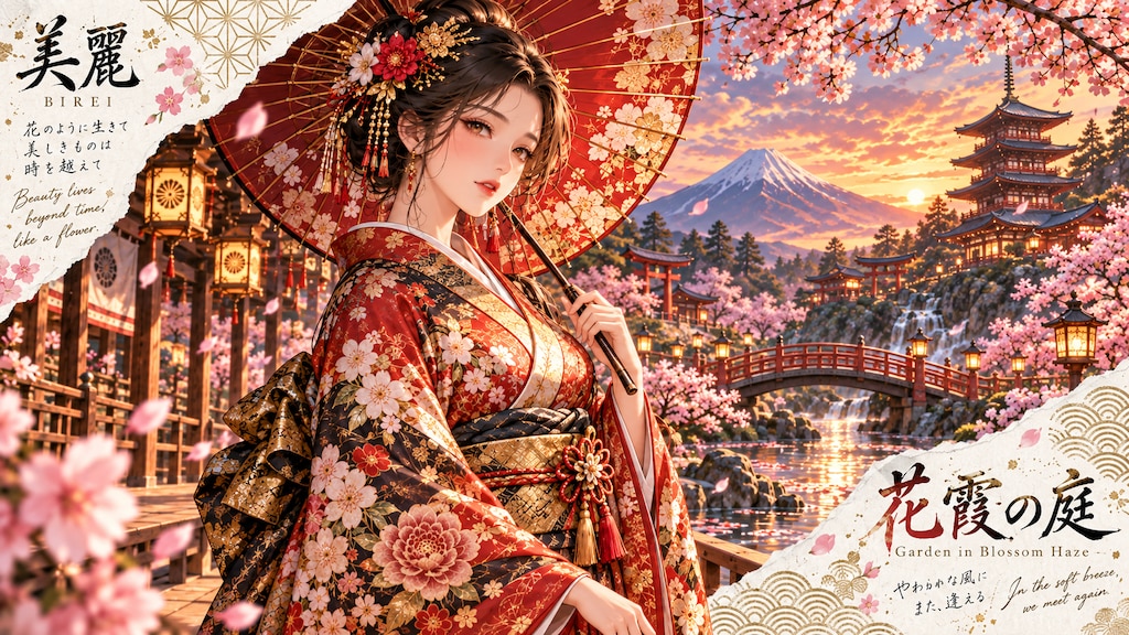Beauty that blooms beyond time.  A vision of timeless elegance. Discovering the beauty of a Japanese