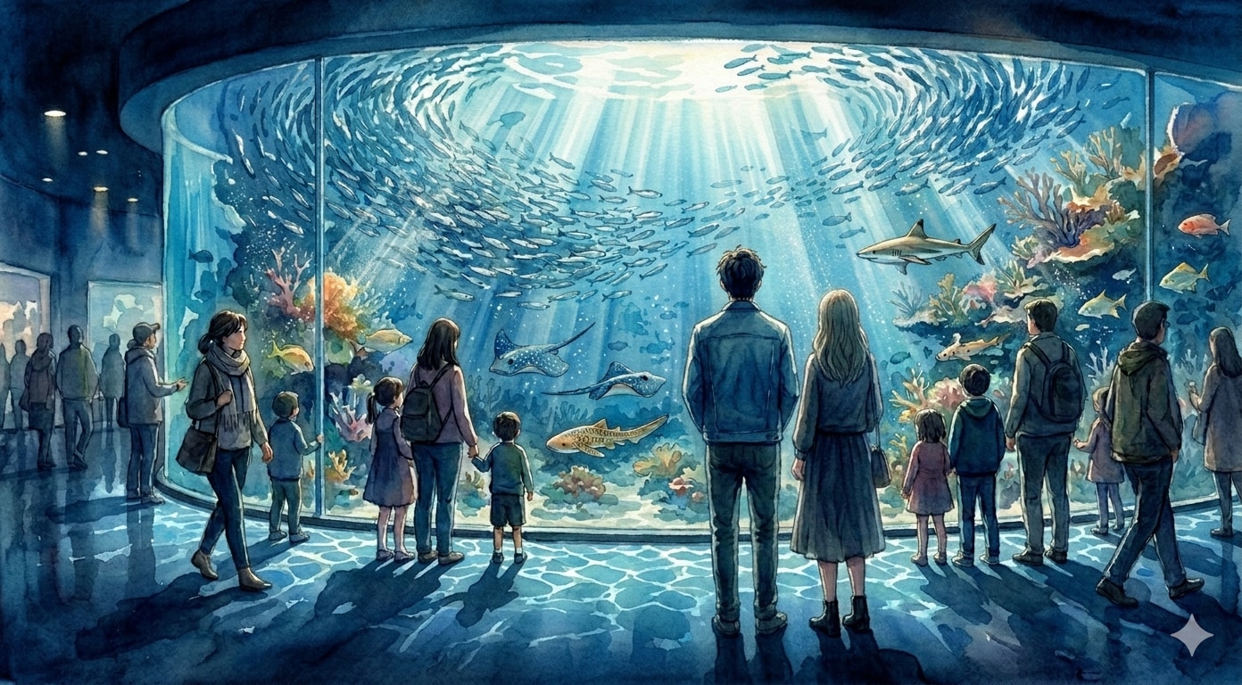 大水槽前 | の人気AIイラスト・グラビア