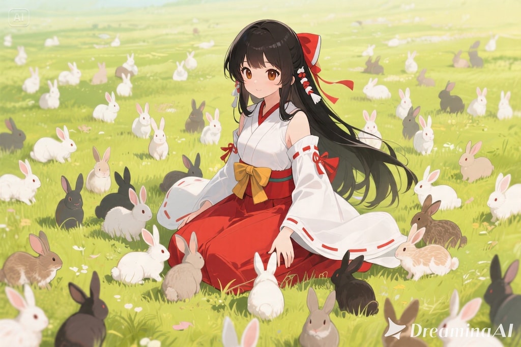 ウサギの島に遊びに来たさくらちゃん