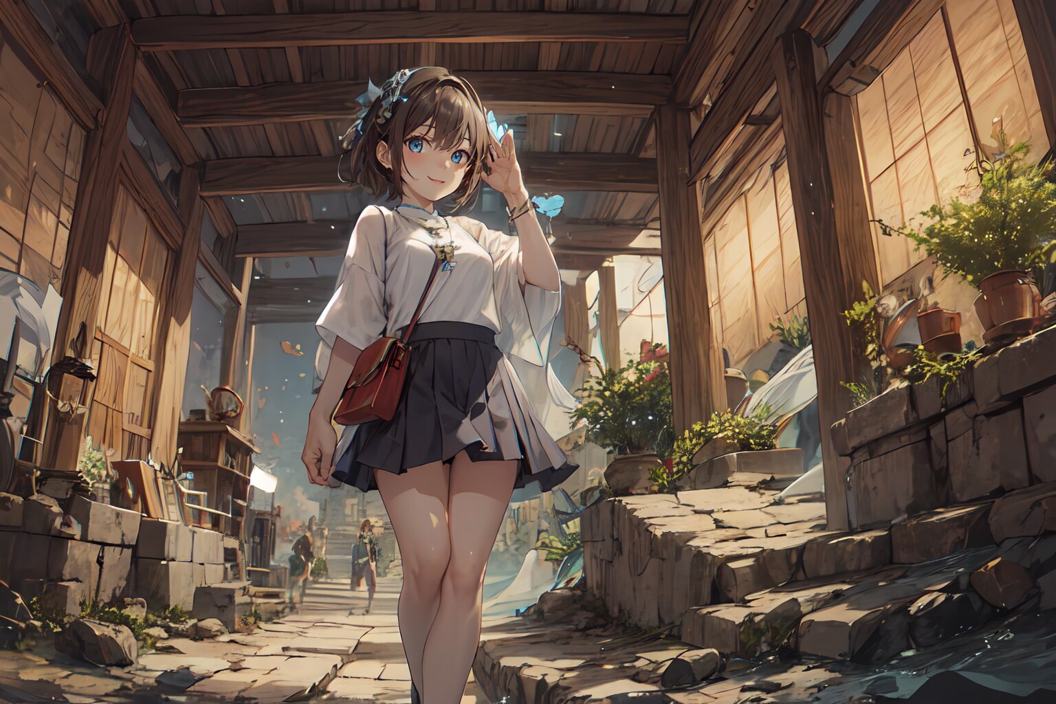 【マリン】遺跡を観光中