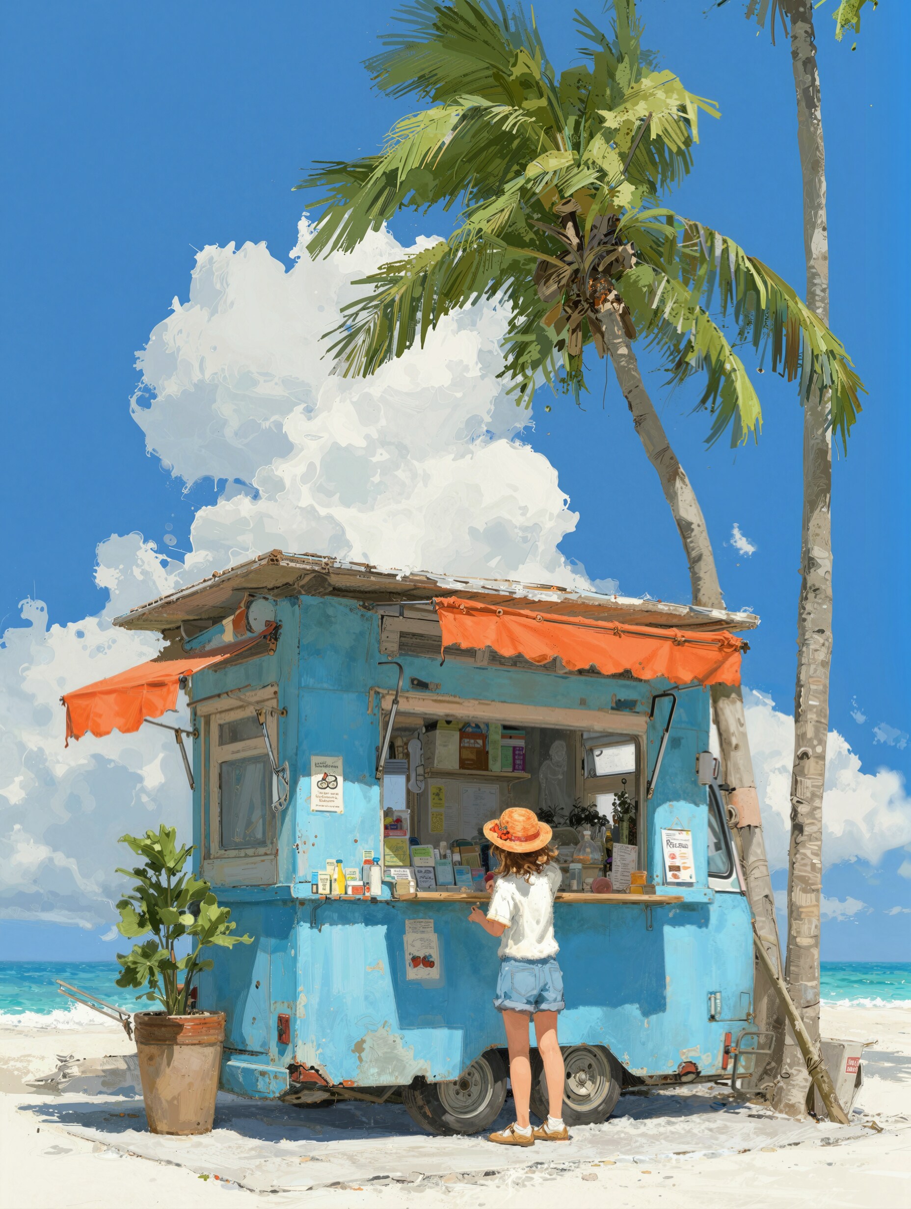 麦わら帽子の午後 | の人気AIイラスト・グラビア