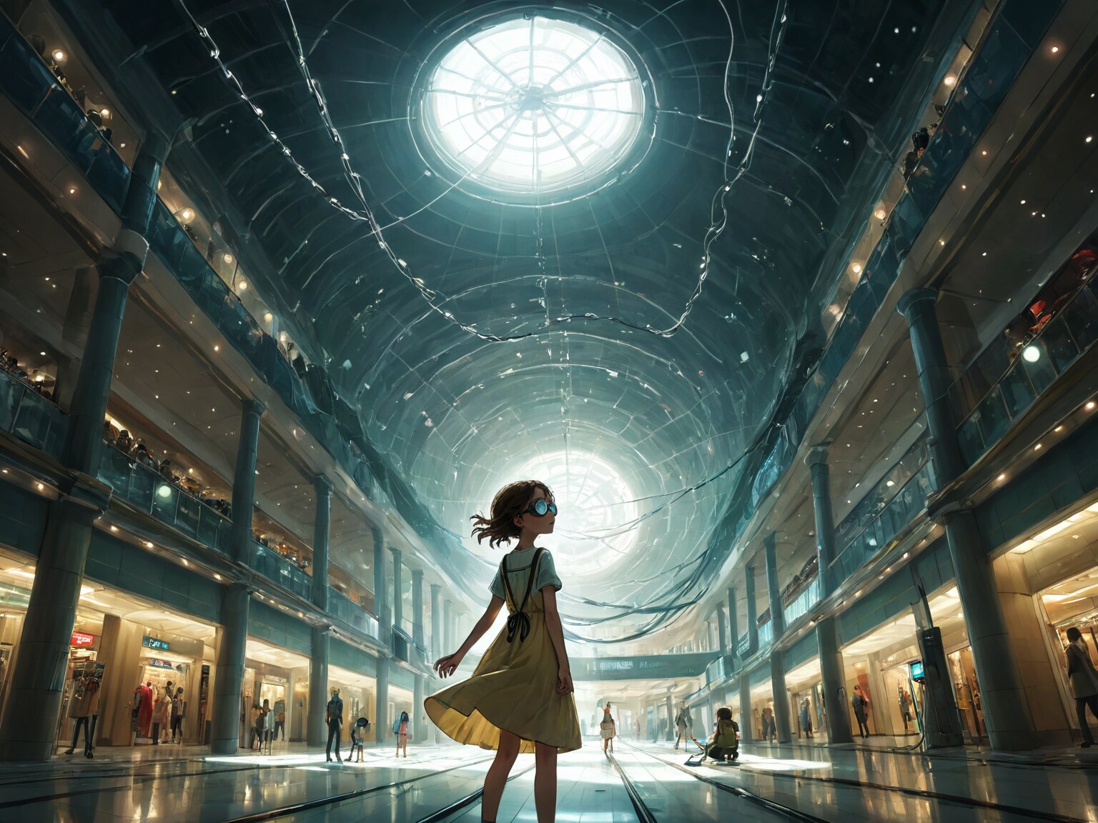 地下居住区のショッピングモール | の人気AIイラスト・グラビア