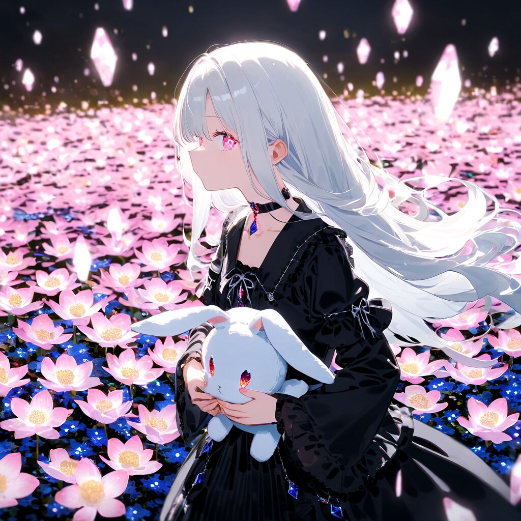 花畑のゴスロリ少女