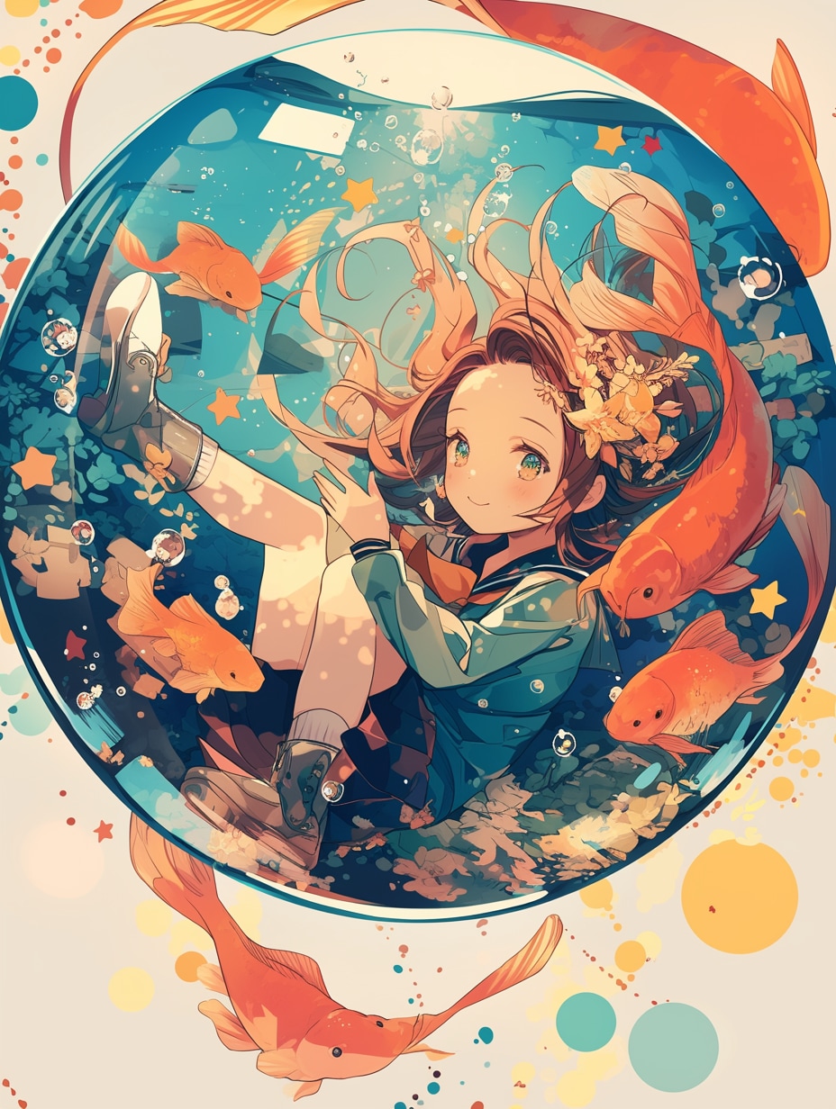 「瓶詰の少女」碧08 | の人気AIイラスト・グラビア