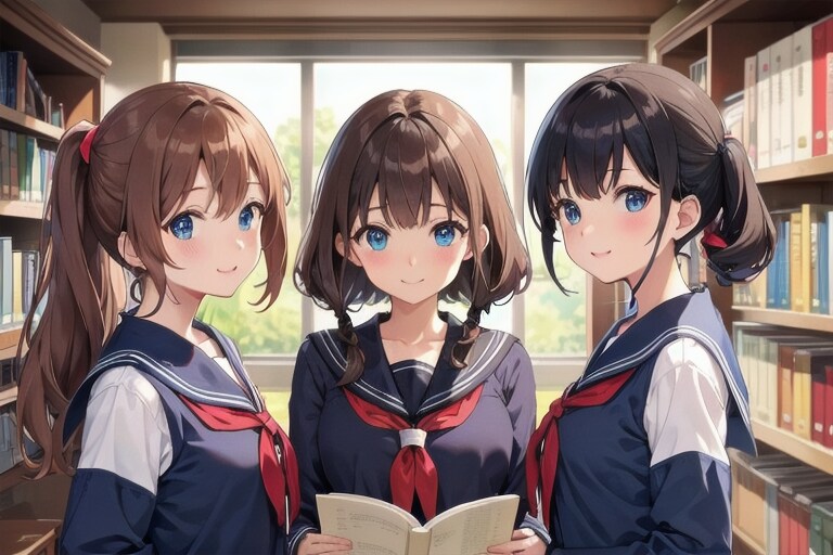 帰りに寄った学校の図書室