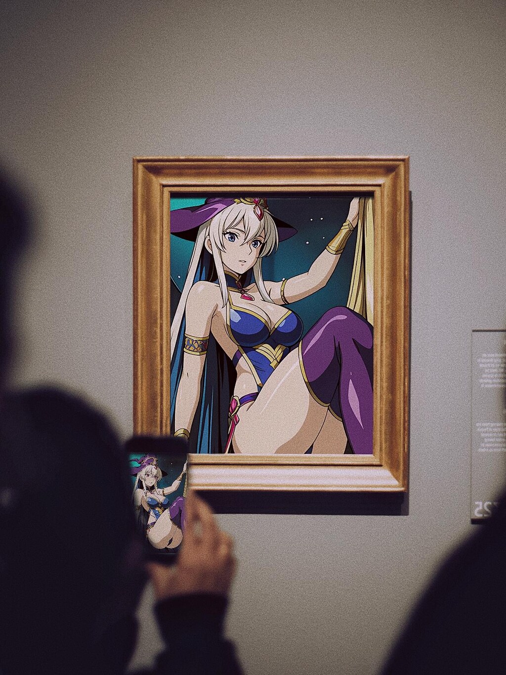 魔女、現実的に額縁に現れた.