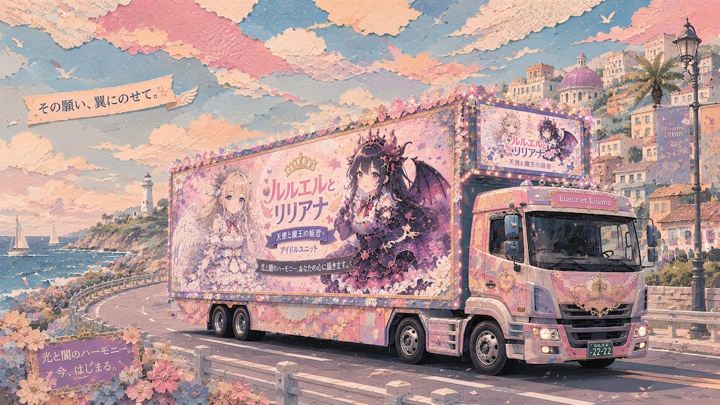 光と闇のアイドルパレード　ちぎり絵