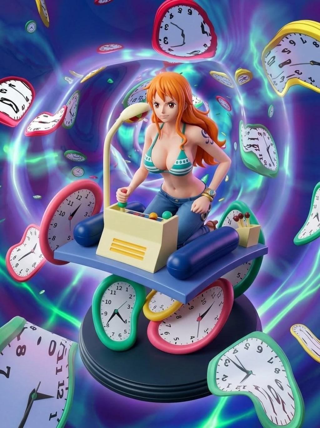 タイムマシンに乗るナミさん